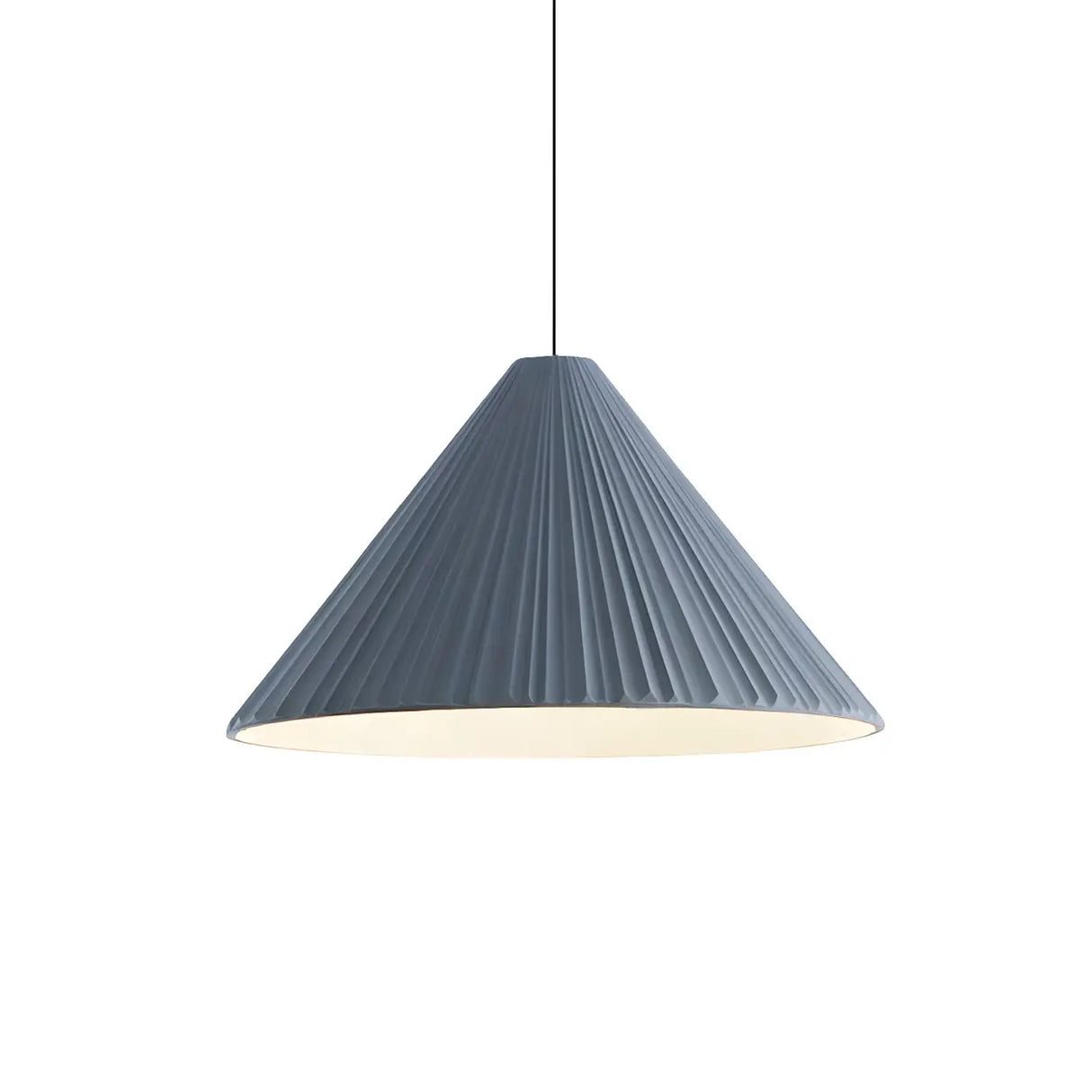 Modern Minimalist Ribbed Cone-Shaped Pendant Light Image - 20