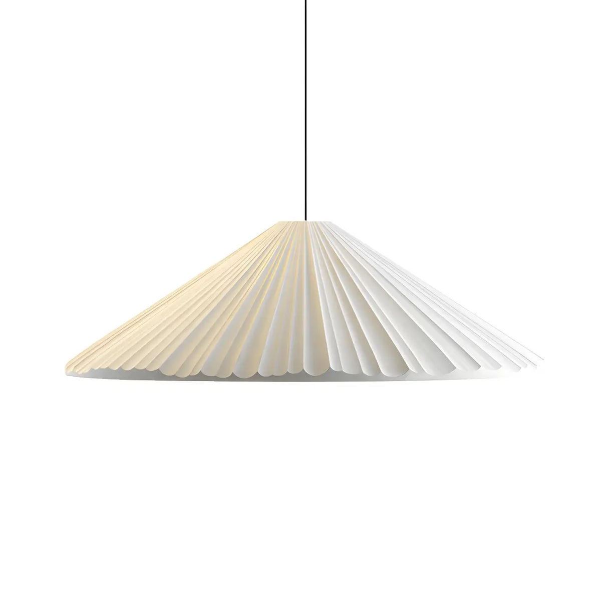 Modern Minimalist Ribbed Cone-Shaped Pendant Light Image - 36