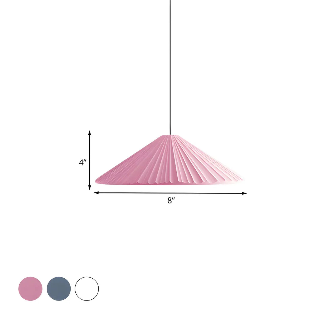 Modern Minimalist Ribbed Cone-Shaped Pendant Light 