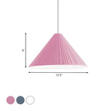 Modern Minimalist Ribbed Cone-Shaped Pendant Light Image - 38