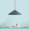 Modern Minimalist Ribbed Cone-Shaped Pendant Light Image - 5