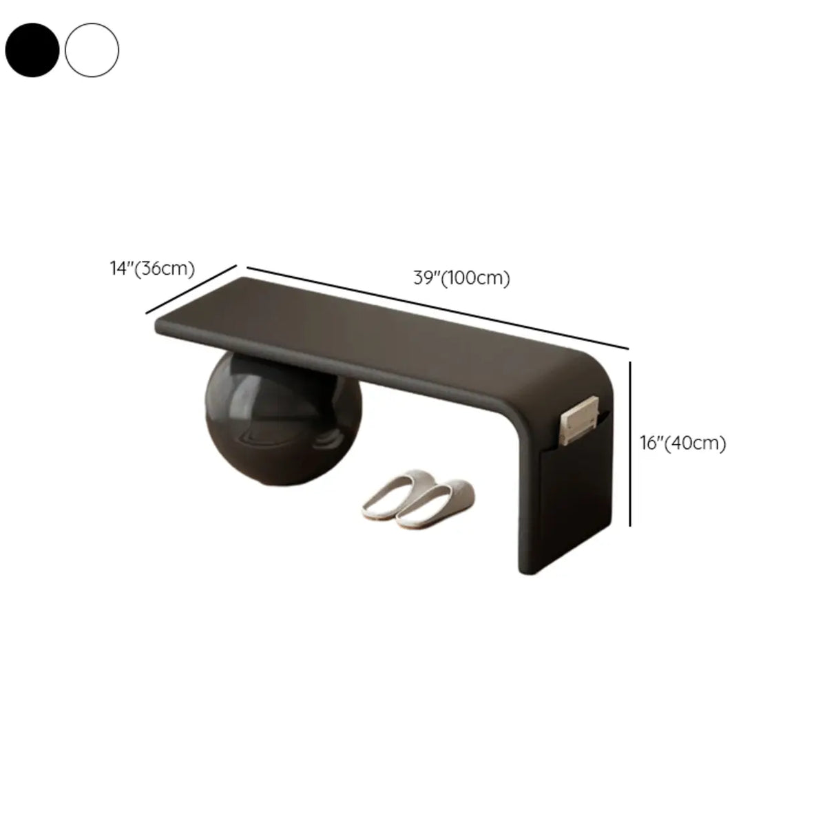 Modern Minimalist Sphere Leg Bench Set for Living Rooms 