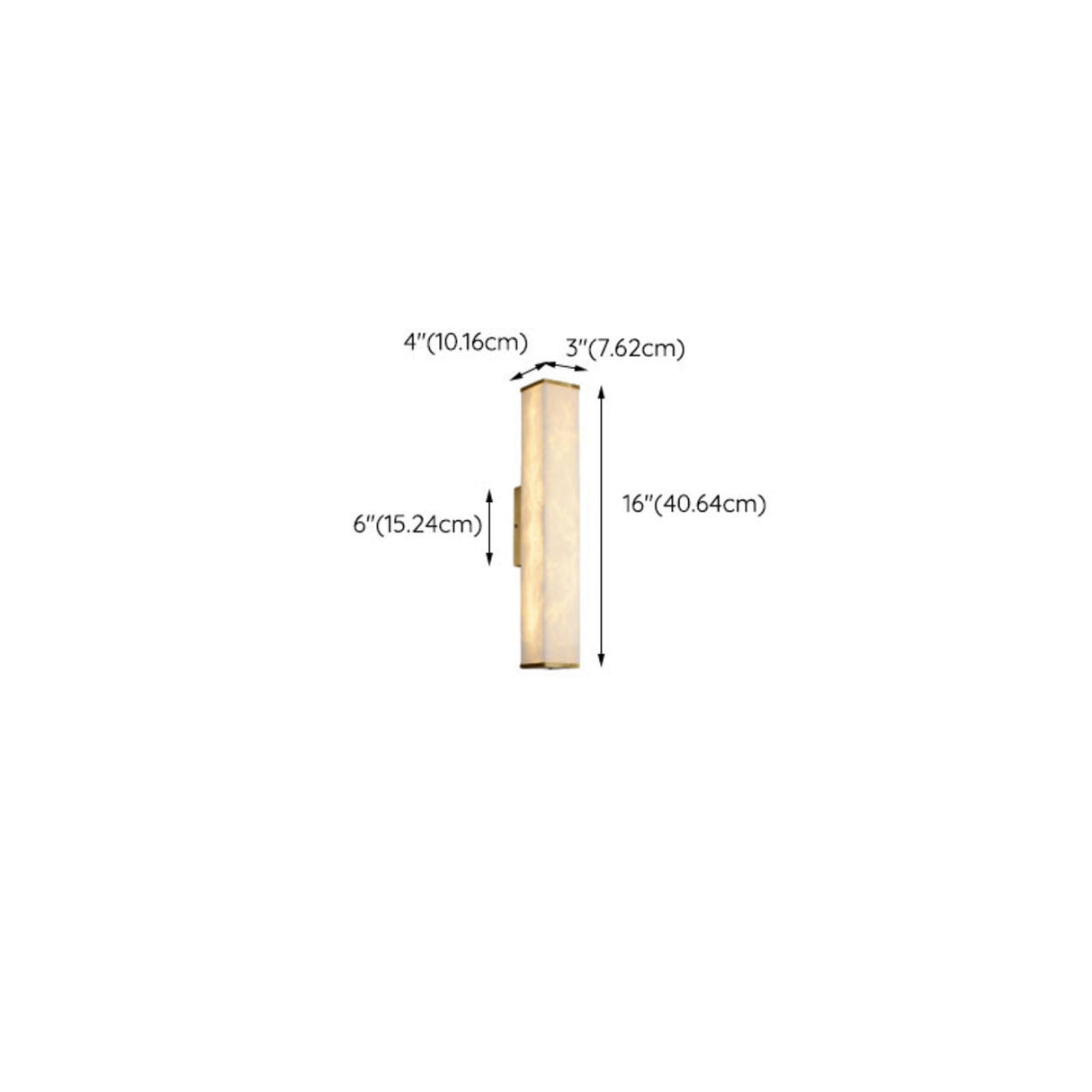 Modern Minimalist White Alabaster Wall Sconce  