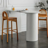 Modern Minimalist White Counter Height Bar Table Image - 3
