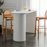 Modern Minimalist White Counter Height Bar Table Image - 4