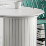 Modern Minimalist White Counter Height Bar Table Image - 7