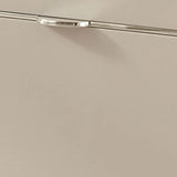 Modern Minimalist White Nightstand with Drawers & Metal Legs Image - 9