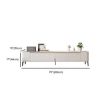 Modern Minimalist White TV Stand with Storage #size