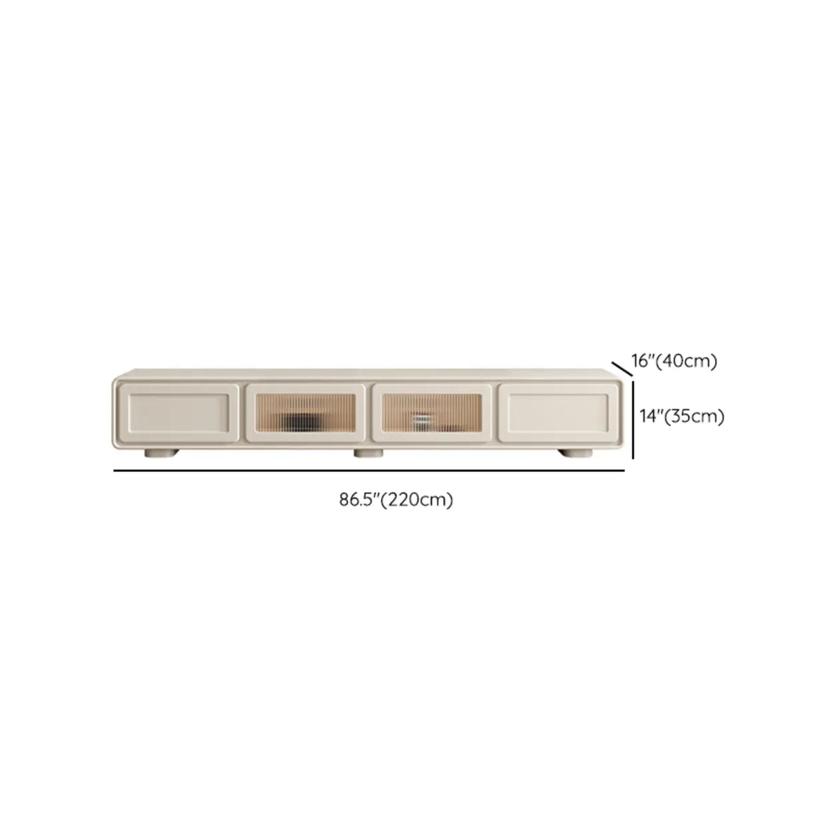 Modern Minimalist White TV Stand with Storage Cabinet Image - 6