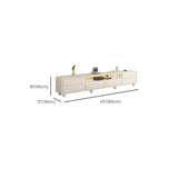 Modern Minimalist White TV Stand with Storage Drawers Image - 11