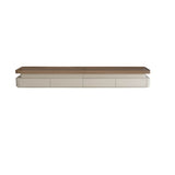 Modern Minimalist Wood TV Stand with Storage Image - 2