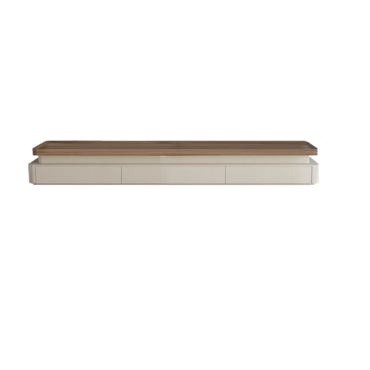 Modern Minimalist Wood TV Stand with Storage Image - 3