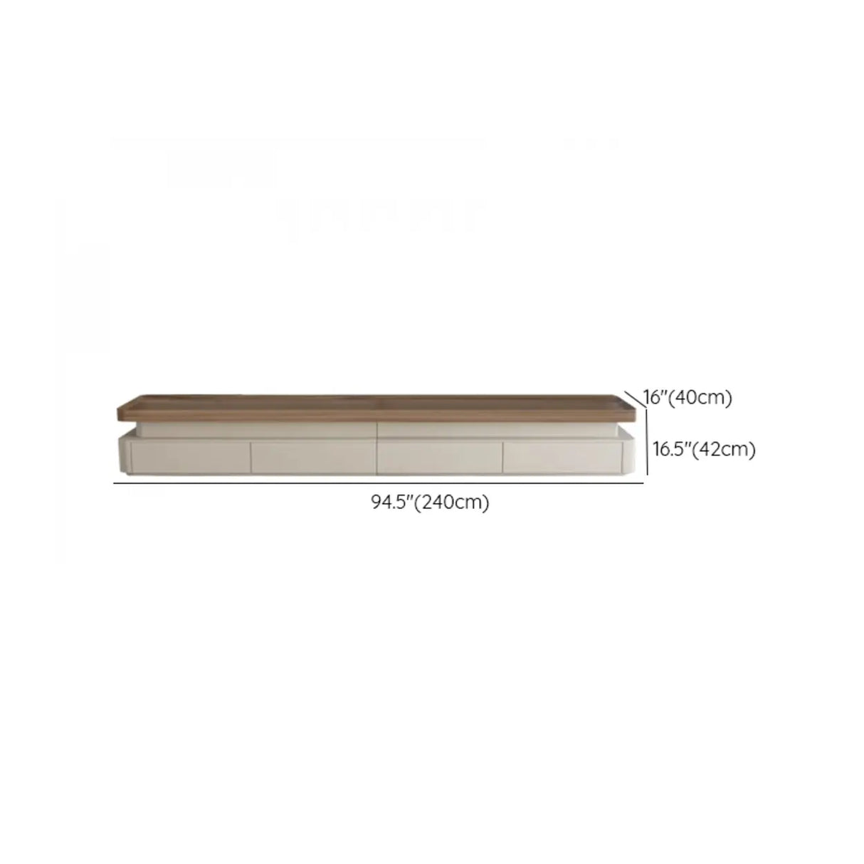 Modern Minimalist Wood TV Stand with Storage Image - 8