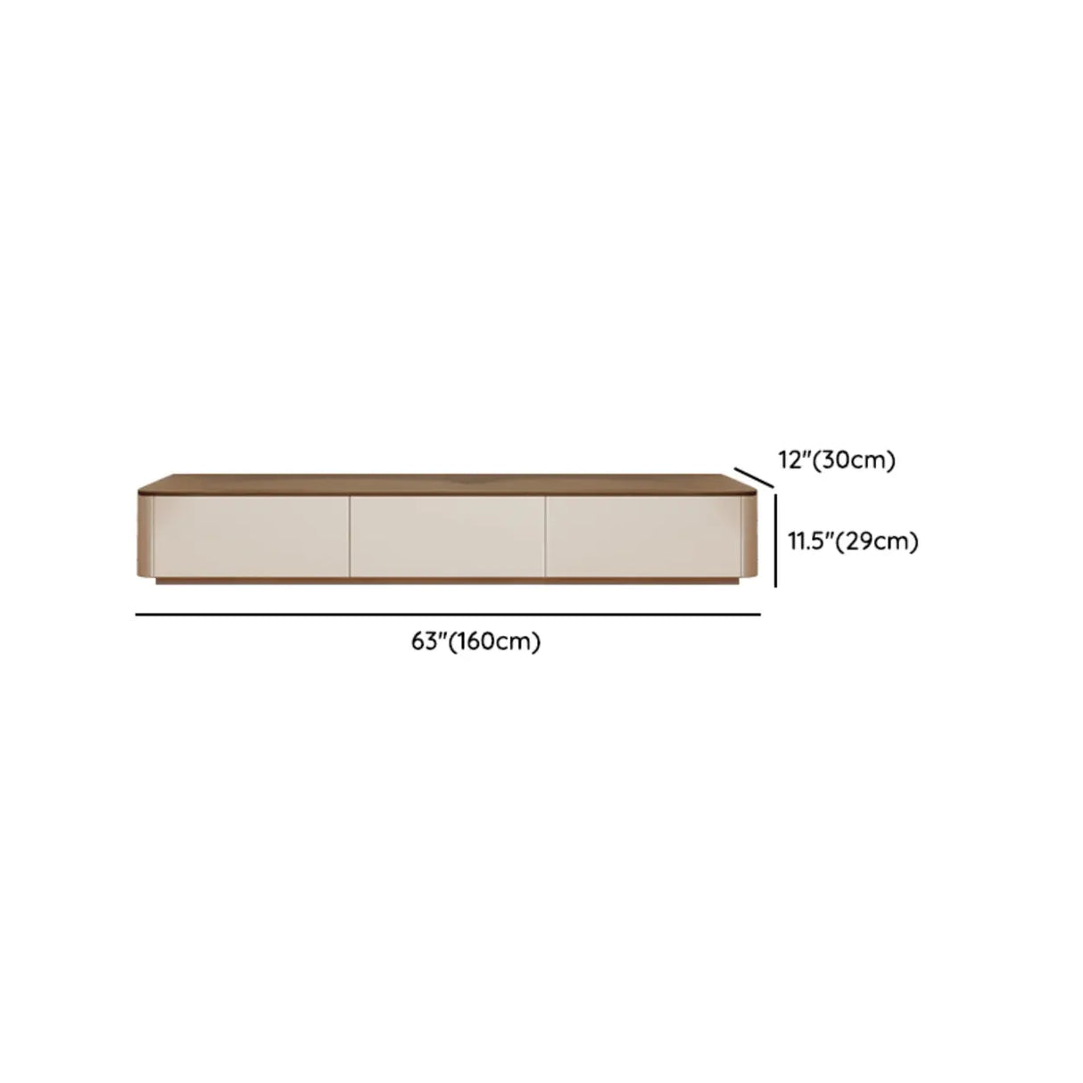 Modern Minimalist Wood TV Stand with Storage Drawers Image - 13