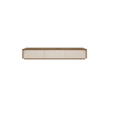 Modern Minimalist Wood TV Stand with Storage Drawers Image - 5