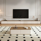 Modern Minimalist Wood TV Stand with Storage Drawers Image - 6