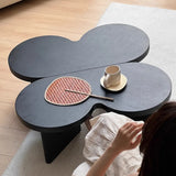 Modern Modular Black Clover Bunching Coffee Table Set of Two Image - 5