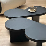 Modern Modular Black Clover Bunching Coffee Table Set of Two Image - 6
