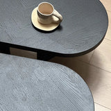 Modern Modular Black Clover Bunching Coffee Table Set of Two Image - 7