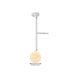 Modern Moon Globe Pendant Light Adjustable Cord #size
