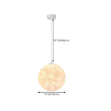Modern Moon Globe Pendant Light Adjustable Cord Image - 23