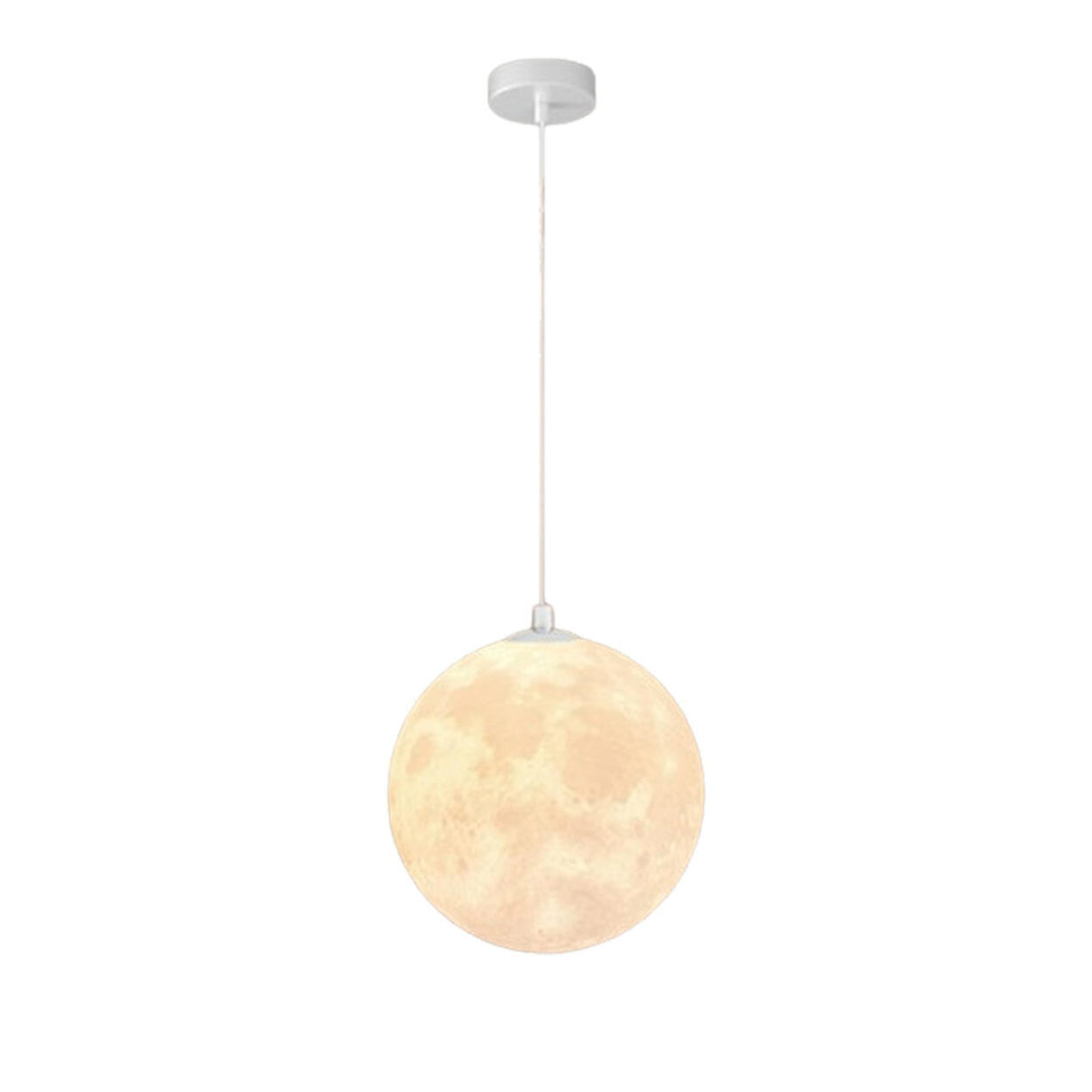 Modern Moon Globe Pendant Light Adjustable Cord Image - 9