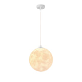 Modern Moon Globe Pendant Light Adjustable Cord Image - 9