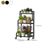 Modern Movable Rectangular White Metal Plant Stand Image - 21