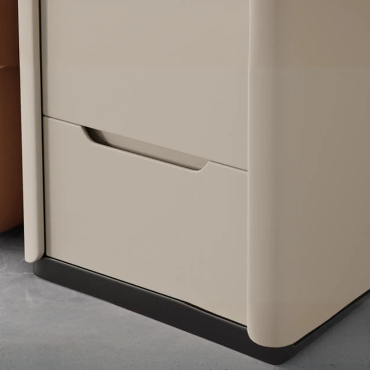 Modern Multi-Drawer White Marble Top Rectangular Side Table Image - 10