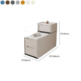 Modern Multi-Drawer White Marble Top Rectangular Side Table #size