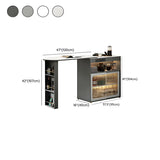 Modern Multi-Functional Bar Table with Storage Shelves #size
