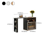 Modern Multi-Functional Bar Table with Storage Shelves Image - 13