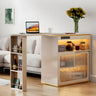 Modern Multi-Functional Bar Table with Storage Shelves Image - 3