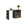 Modern Multi-Functional Bar Table with Storage Shelves Image - 6