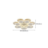 Modern Multi-Round Crystal Chain Semi-Flush Mount Light Image - 24