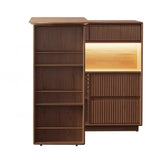 Modern Multifunctional Home Bar Table with Storage Shelves Image - 10
