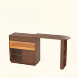 Modern Multifunctional Home Bar Table with Storage Shelves Image - 11