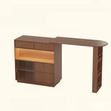 Modern Multifunctional Home Bar Table with Storage Shelves Image - 13