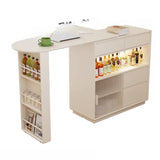 Modern Multifunctional Home Bar Table with Storage Shelves Image - 19