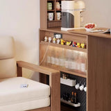 Modern Multifunctional Home Bar Table with Storage Shelves Image - 20