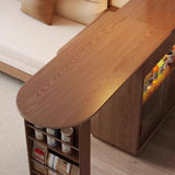 Modern Multifunctional Home Bar Table with Storage Shelves Image - 25