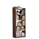 Modern Natural Finish Rounded Edges Open Wood Bookcase Image - 13