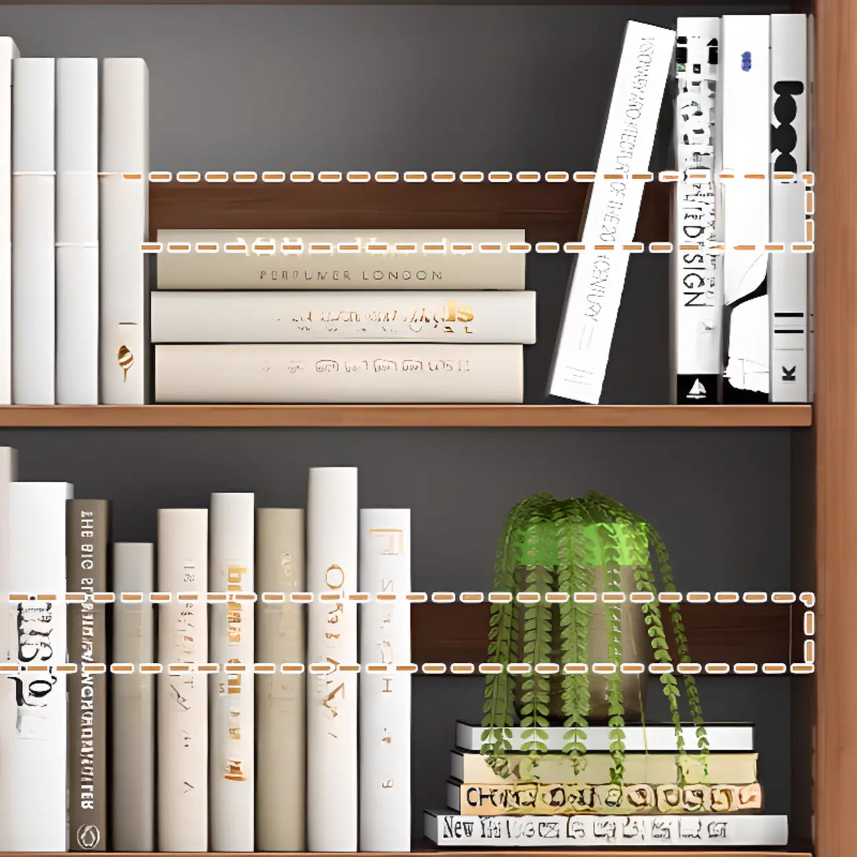 Modern Natural Finish Rounded Edges Open Wood Bookcase Image - 18