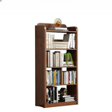 Modern Natural Finish Rounded Edges Open Wood Bookcase Image - 7