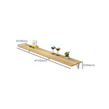 Modern Natural Rectangular Wood Wall-Mounted Bar Table Image - 10