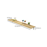 Modern Natural Rectangular Wood Wall-Mounted Bar Table Image - 12