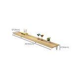 Modern Natural Rectangular Wood Wall-Mounted Bar Table Image - 9