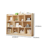 Modern Natural Wood Closed Back Organizer Bookcase Image - 26