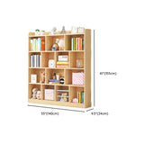 Modern Natural Wood Closed Back Organizer Bookcase Image - 38