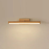 Modern Natural Wood Cylinder Vanity Light Fixtures Image - 7